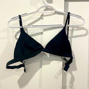 Black triangle swim top